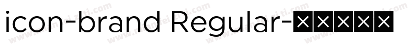 icon-brand Regular字体转换